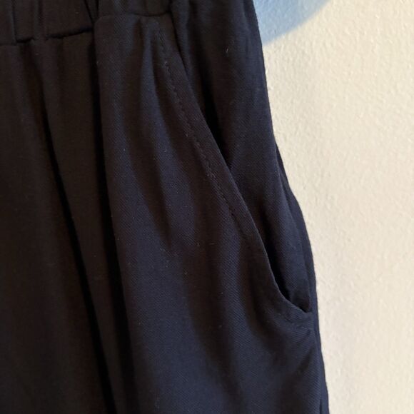 Elevenses Anthropologie Shorts Romper Black White Nautical Stripe‎ Size M - Picture 5 of 15